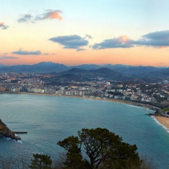 La Concha Bay, View from Mount Igeldo, Donostia, San Sebastian, Gipuzkoa, Basque Country, Spain